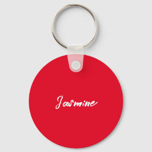 Schattigee moderne minimalistische rood-witte kall sleutelhanger