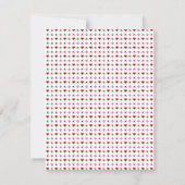 Schattigee moderne rode harten & XO's aangepaste n Notitiekaartje (Achterkant)