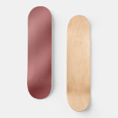 Schattigee moderne Waterverf gradiënt effen rode k Skateboard (Voorkant)