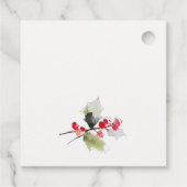 Schattigee Moderne Waterverf Meowy Kerstlicht Kat Bedankjes Labels (Achterkant)