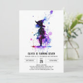 Schattigee Moderne Wizard Verjaardag Kaart (Staand voorkant)