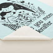 Schattigee moeder & dochter knuffelen Moederdag bl Sherpa Deken (3/4)