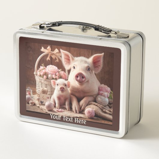 Schattigee moeder en kind varken (Achterkant)