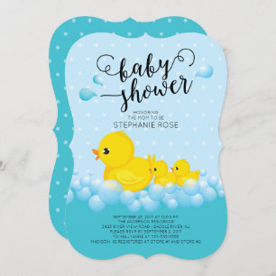 Schattigee Moeder en Twin Ducks Baby shower Uitnod Kaart