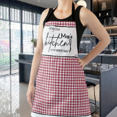 Schattigee moeder liefde Boerderij rood wit Buffal Schort