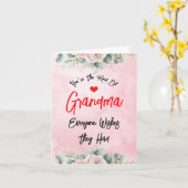 Schattigee moeder Moederdag voor mooie oma Custom Kaart (Gele Bloem)