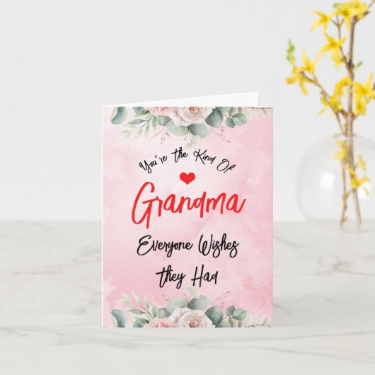 Schattigee moeder Moederdag voor mooie oma Custom Kaart (Gele Bloem)