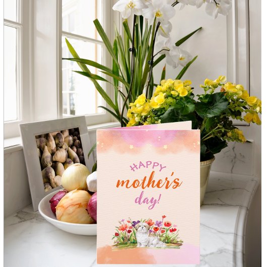 Schattigee Moederdag Kaart van Dog Shih Tzu