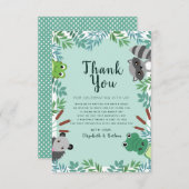 Schattigee moeras beestjes Baby shower dank u Bedankkaart (Voorkant / Achterkant)