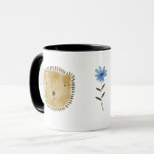 Schattigee Mok met een bruin beer en een blauwe bl (Voorkant links)