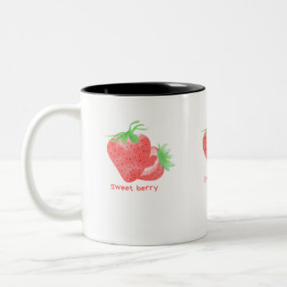 Schattigee mok van aardbeienkoffie