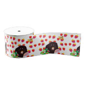 Schattigee mol, aardbeien, vlinder grosgrain lint (Spoel)