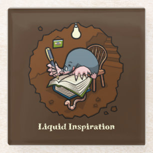 Schattigee Mole Writer Liquid Inspiration Burrow C Glazen Onderzetter