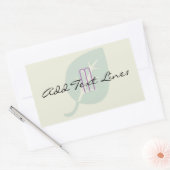 Schattigee Monogrammed Leaf Occasion Dank u Sticke Rechthoekige Sticker (Envelop)