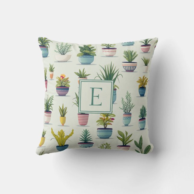 Schattigee Monogrammed Plant Lover Kussen (Achterkant)