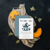 Schattigee Monster Herfst Halloween Waterverf Baby Bedankkaart