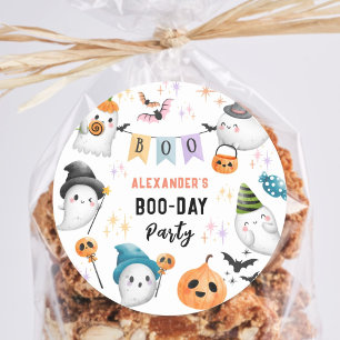 Schattigee Monster Kinder Kostuum Halloween Verjaa Ronde Sticker