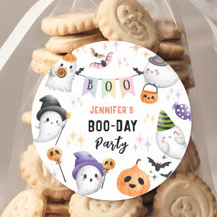 Schattigee Monster Kinder Kostuum Halloween Verjaa Ronde Sticker