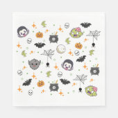 Schattigee Monster Theme Papieren servetten (Voorkant)