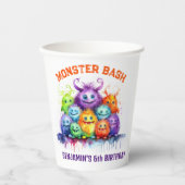 Schattigee Monsters Kids Verjaardagsfeest Papieren Papieren Bekers (Voorkant)