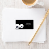 Schattigee Monsters Oogbollen Zwart & Wit Hallowee Etiket (Insitu)