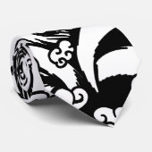 Schattigee Monsters & Voodoo Poppen in Zwart & Wit Stropdas (Opgerold)