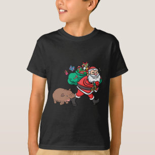 Schattigee Moo Deng &amp; Santa Ba T-shirt