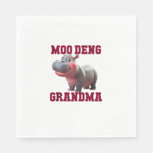 Schattigee MOO DENG OMA Baby Hippo Granny Teacher Servet