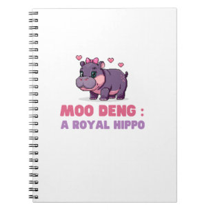 Schattigee MOO DENG ROYAL HIPPO Hippo Theme Zoolog Notitieboek