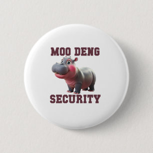 Schattigee MOO DENG SECURITY Dad Baby Hippo Papa O Ronde Button 5,7 Cm