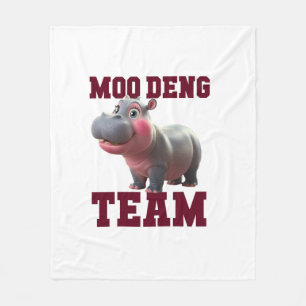 Schattigee MOO DENG TEAM Baby Hippo Squad Meisjes Fleece Deken