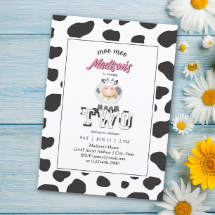 Schattigee Moo Moo Ik ben Twee Koeien Print Boerde Kaart