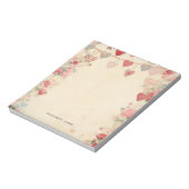 Schattigee mooie  Valentijnsdag gepersonaliseerd Notitieblok (Gedraaid)