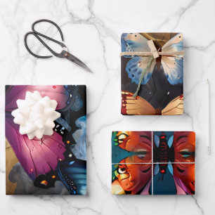 Schattigee mooie vlinders inpakpapier vel