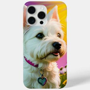 Schattigee mooie westie terrier puppy dog drie iPhone 15 pro max hoesje