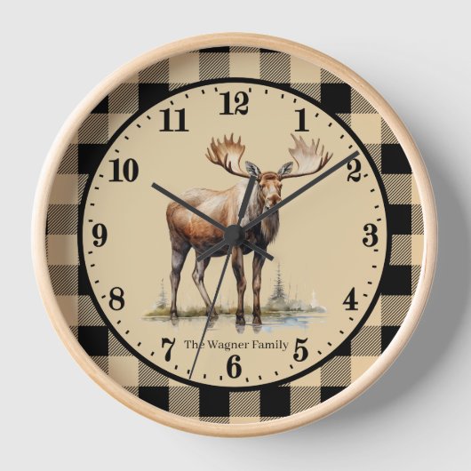 Schattigee Moose cabine voeg familienaam toe (Voorkant)