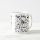 Schattigee Motivatie quotes en vrolijke personages Koffiemok (Voorkant rechts)