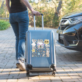 Schattigee Motivatie quotes en vrolijke personages Sticker (Koffer Insitu)