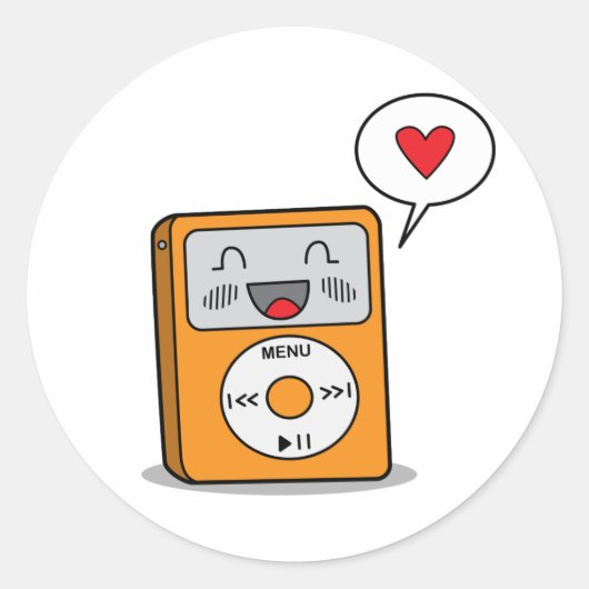 Schattigee MP3-speler Stickers (Voorkant)