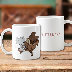 Schattigee muizenpianist gepersonaliseerd koffiemok