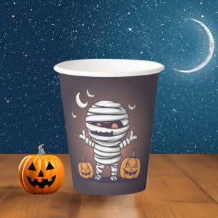 Schattigee mummie illustratie Halloween papieren b Bekers