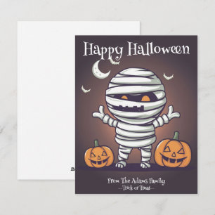 Schattigee mummie illustratie Halloween vakantie K Feestdagenkaart