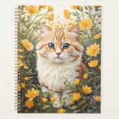 Schattigee Munchkin kat en boterbloem Planner (Voorkant)