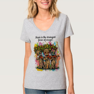 Schattigee Musical Tree Characters T-shirt