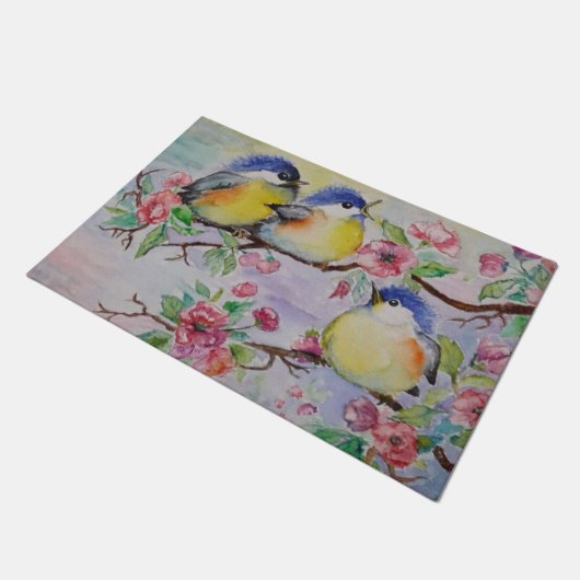 Schattigee Mussen Deurmat Spring (Schuin)