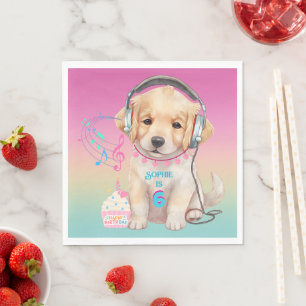 Schattigee Muziek Liefdevolle Golden Retriever Ver Servet