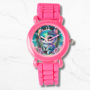 Schattigee mystieke kat kitten hemeldier horloge