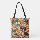 Schattigee naadloze Chihuahua Draagtas (Achterkant)