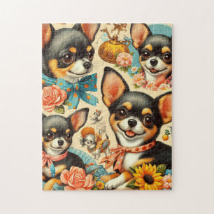  Schattigee naadloze Chihuahua Legpuzzel