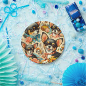 Schattigee naadloze Chihuahua Papieren Bordje (Feest)